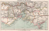Environs of Melbourne. Victoria, Australia. BARTHOLOMEW 1886 old antique map