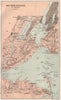 New York Harbour and Vicinity. Manhattan. BARTHOLOMEW 1886 old antique map