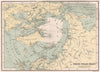ARCTIC NORTH POLE. North Polar chart. Ice cap. Explorers. BARTHOLOMEW 1886 map
