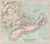 Nova Scotia, New Brunswick & Prince Edward Island. Canada. BARTHOLOMEW 1886 map