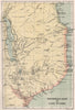 Mozambique Coast & Lake Malawi. Lake Nyasa. Tanzania. BARTHOLOMEW 1886 old map