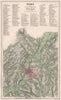 Rome & environs, according surveys of Baron Moltke 1845-46. PETERMANN 1886 map