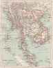 INDOCHINA. Burma Siam Anam Cambodia. BARTHOLOMEW 1886 old antique map chart