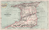 Island of TRINIDAD, West Indies, showing counties. BARTHOLOMEW 1886 old map