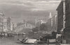 The Rialto and bridge, Venice. Venezia 1886 old antique vintage print picture