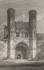 CANTERBURY. 'St. Augustine's Gate, Canterbury, Kent'. Abbey. GOSTLING 1825
