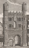 CANTERBURY CATHEDRAL. 'Christ Church Gate'. GOSTLING 1825 old antique print