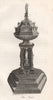 CANTERBURY CATHEDRAL. 'The Font'. GOSTLING 1825 old antique print picture