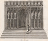 CANTERBURY CATHEDRAL. 'The Screen'. GOSTLING 1825 old antique print picture