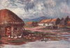 'A Village in Achill' by Francis Sylvester Walker. Ireland 1905 old print