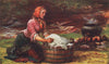 'Washing day in the West' by Francis Sylvester Walker. Ireland 1905 old print