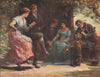'The Piper's visit' by Francis Sylvester Walker. Ireland 1905 old print