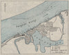 Kiukiang/JIUJIANG. China. WW2 ROYAL NAVY INTELLIGENCE MAP 1945 old vintage