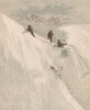 A Narrow Arete. Mountaineering 1867 old antique vintage print picture