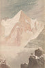 Pic/Becca di Luseney from above Bionaz. Pennine Alps, Aosta Valley 1867 print