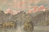 The Raftsund, Lofoten islands, Norway 1867 old antique vintage print picture