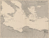 WW2 NORTH AFRICA CAMPAIGN 1941. Central and Eastern Mediterranean 1956 old map
