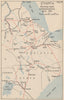 WW2 EAST AFRICAN CAMPAIGN. Ethiopia main communications April 1941 1956 map