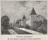 MÉDOC. BÉGADAN. Chateau du Barrail. Brunet. Bordeaux. SMALL 1908 old print