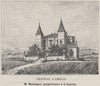 MÉDOC. SOULAC. Chateau l'Amélie. Baranger. Bordeaux. SMALL 1908 old print