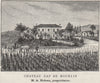 Chateau Cap de Mourlin. Rideau. Bordeaux. SMALL 1908 old antique print picture