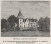CANTON DE GUITRES. BONZAC. Chateau Laroque-Payraud. Libourne. SMALL 1908 print