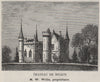 ENTRE-DEUX-MERS. LOUPIAC. Chateau de Ricaud. Wells. Bordeaux. SMALL 1908 print