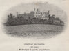 Chateau de Tastesl (1er Cru). Lagarde. Bordeaux. SMALL 1908 old antique print