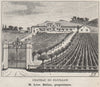 Chateau du Pavillon. Ballan. Bordeaux. SMALL 1908 old antique print picture