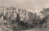 Abbotsford. Roxburghshire. Scotland. ALLOM 1838 old antique print picture