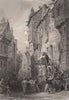 West Bow, Edinburgh.-Condemned Covenanters. Scotland. ALLOM 1838 old print