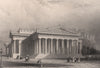 The Royal Institution, Edinburgh. Scotland. KEMP 1838 old antique print