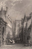 Castle wind, Mar's Wark and Cathedral. Stirling. Scotland. ALLOM 1838 print