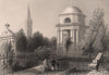 Mausoleum of Burns. Dumfries. Scotland. BARTLETT 1838 old antique print