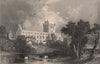 Jedburgh Abbey. Roxburghshire. Scotland. ALLOM 1838 old antique print picture