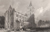 Dunblane Cathedral. Perthshire. Scotland. ALLOM 1838 old antique print picture