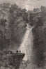 Fall of Foyers. Inverness-shire. Scotland. ALLOM 1838 old antique print