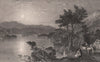 Loch Awe. Argyllshire. Scotland. ALLOM 1838 old antique vintage print picture