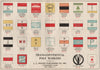 US Highway markers. Trans-Continental Pole Markers . POATES 1925 old map