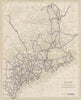 Maine State Highways. POATES 1925 old vintage map plan chart