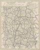 New Hampshire and Vermont State Highways. POATES 1925 old vintage map chart