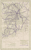 Rhode Island State Highways. POATES 1925 old vintage map plan chart