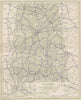Alabama State Highways. POATES 1925 old vintage map plan chart