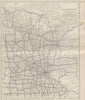 Minnesota State Highways. POATES 1925 old vintage map plan chart
