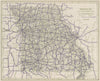 Missouri State Highways. POATES 1925 old vintage map plan chart