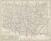 Oklahoma State Highways. POATES 1925 old vintage map plan chart
