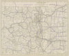 Colorado State Highways. POATES 1925 old vintage map plan chart