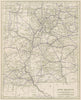 New Mexico State Highways. POATES 1925 old vintage map plan chart