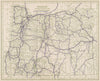 Oregon State Highways. POATES 1925 old vintage map plan chart