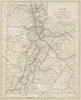 Utah State Highways. POATES 1925 old vintage map plan chart